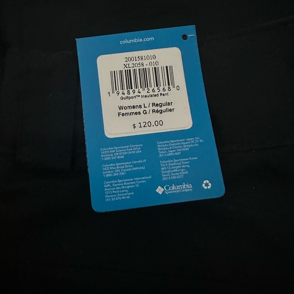 Women’s Columbia Snow Pants Size L/XL - Picture 2 of 2
